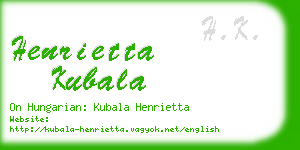 henrietta kubala business card